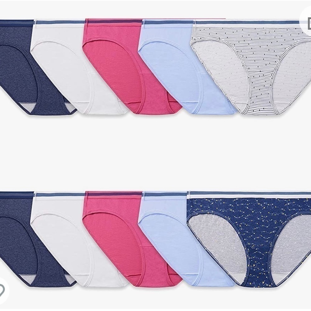 𝅺FRUIT of the Loom Women's Eversoft Cotton Hipster Panties - 10+1 pack - Size 7